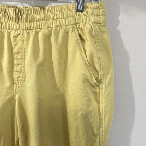 GAP Easy Pant Pull On Elastic Waist Yellow M Petite - Picture 4 of 16